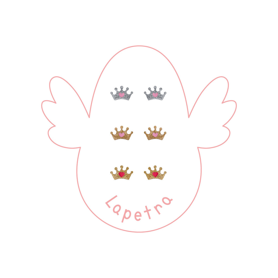 Crown Enamel Earrings