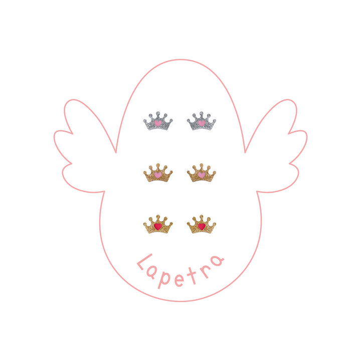 Crown Enamel Earrings