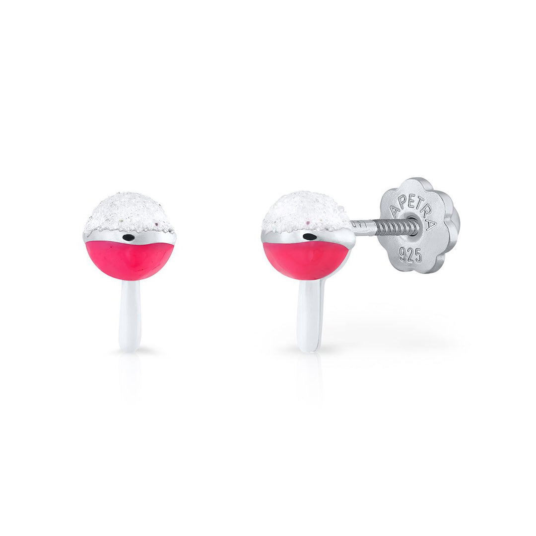 Round Lollipop Enamel Earrings