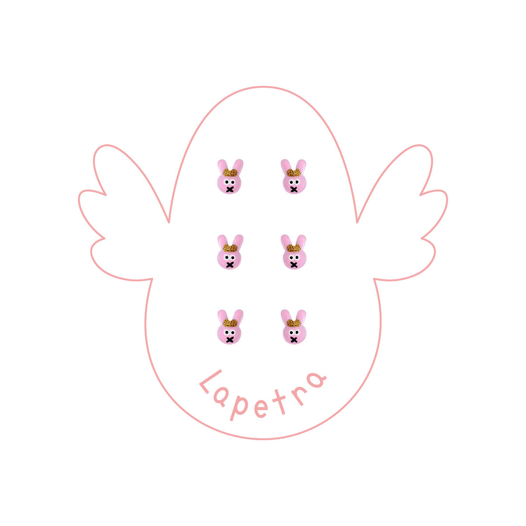 Rabbit Enamel Earrings