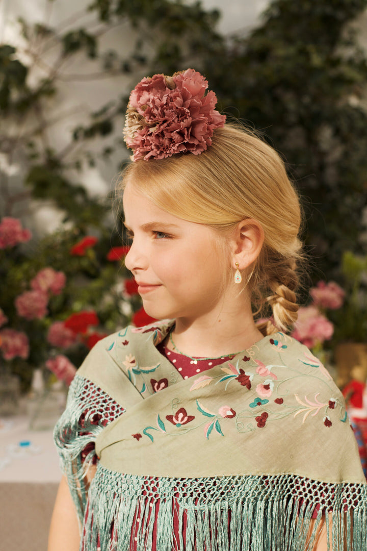 Flamenco earrings with turquoise perita