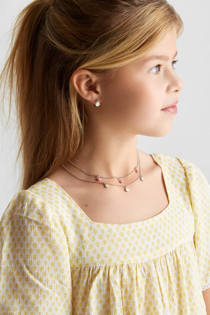 Mini Hoop Enamel - Daisy