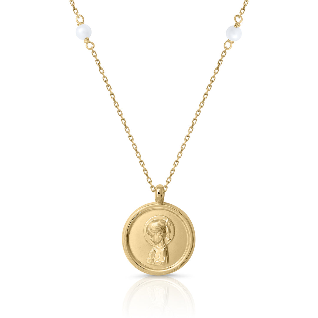 Virgin Gold Enamel Necklace