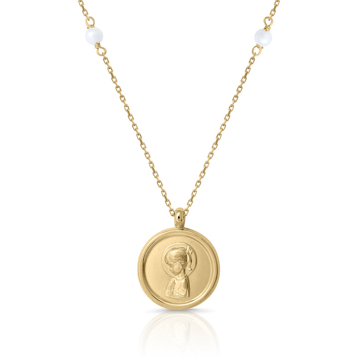 Virgin Gold Enamel Necklace