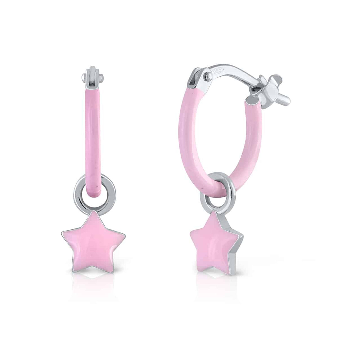 Enamel Star Mini Hoop