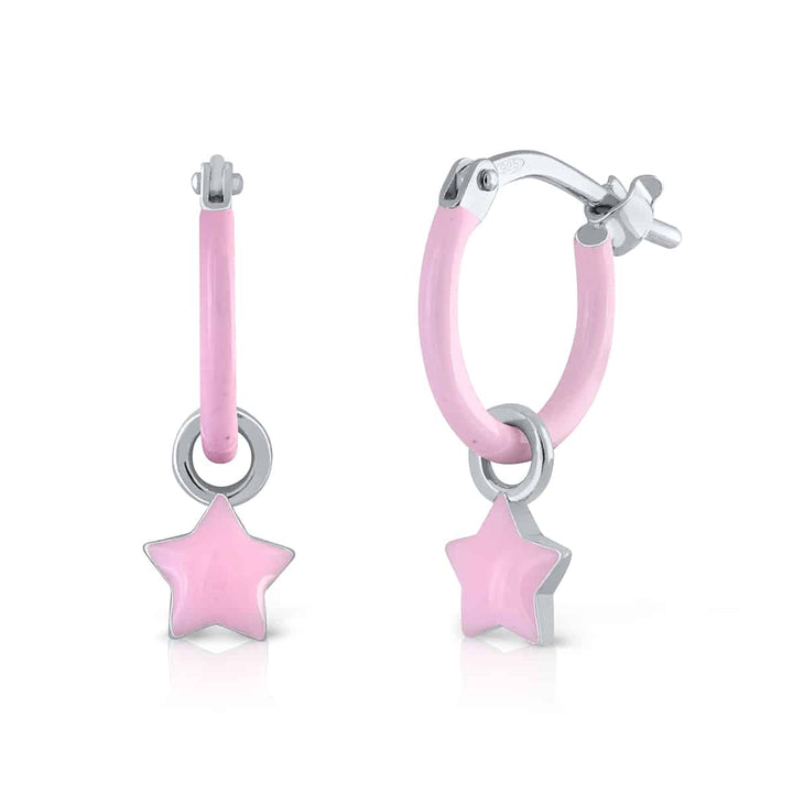 Enamel Star Mini Hoop