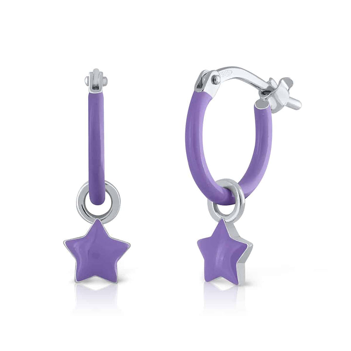 Enamel Star Mini Hoop