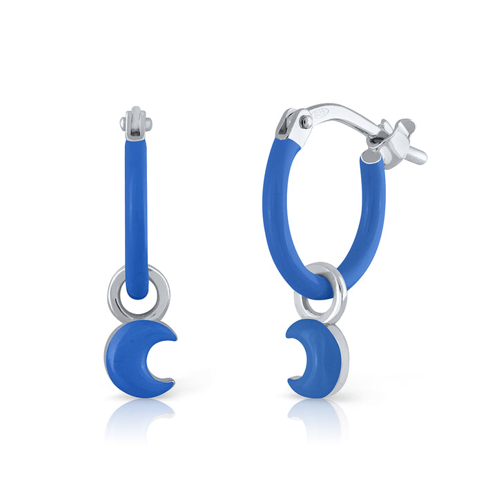 Enamel Moon Mini Hoop