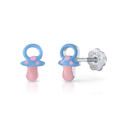 Pacifier Enamel Earrings