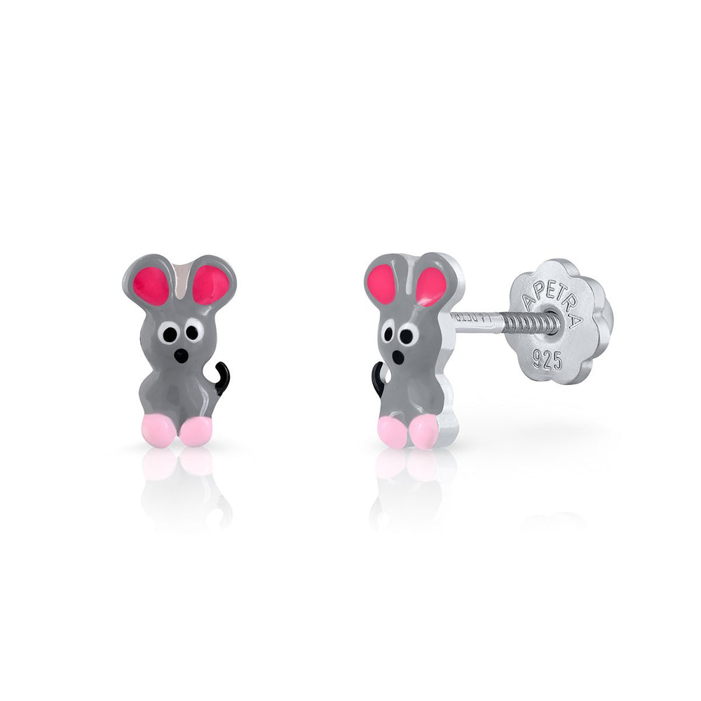 Pendientes Mini Ratón rosca