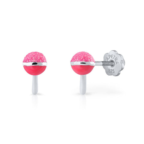 Round Lollipop Enamel Earrings