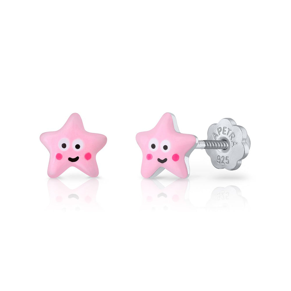 Star Eyes Enamel Earrings