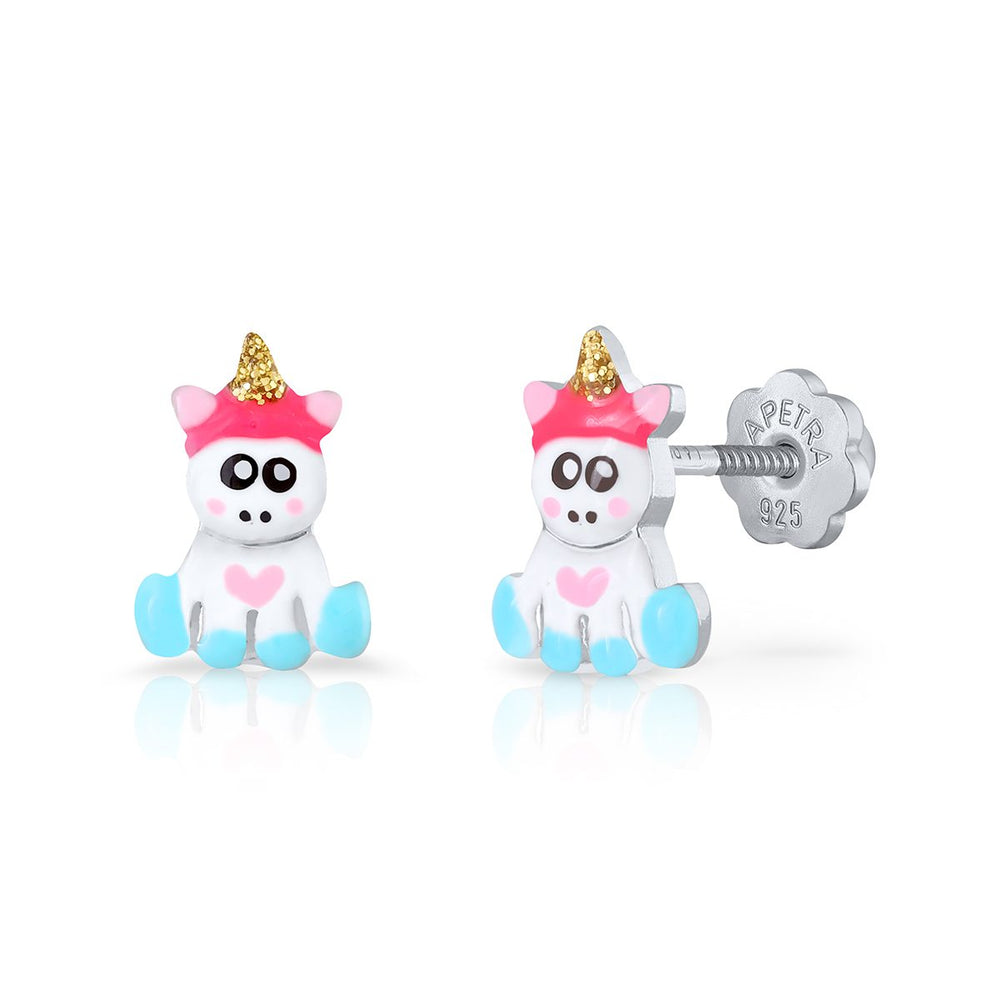 Pendientes Unicornio Petrasus Baby Rosca TURQUESA