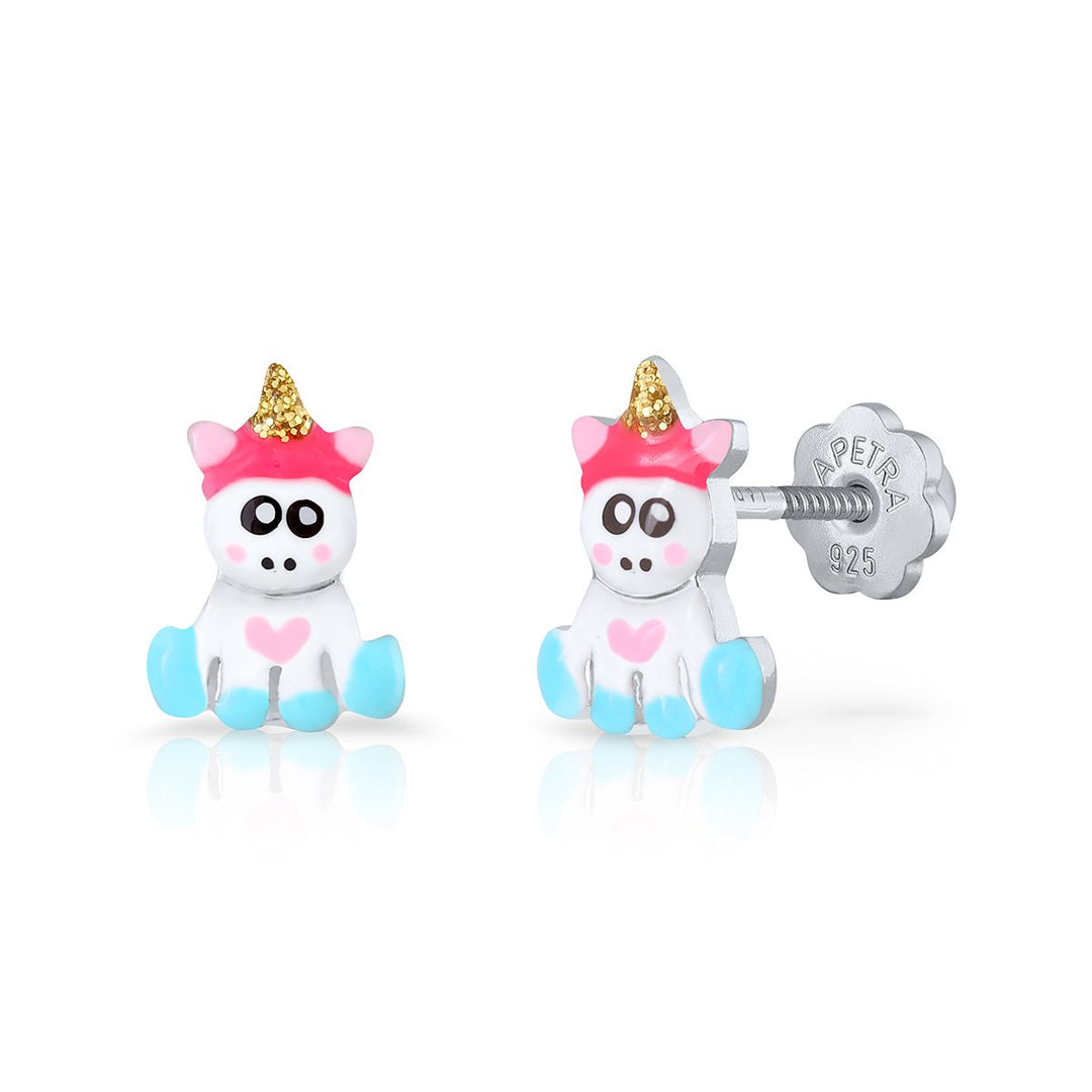 Pendientes Unicornio Petrasus Baby Rosca TURQUESA
