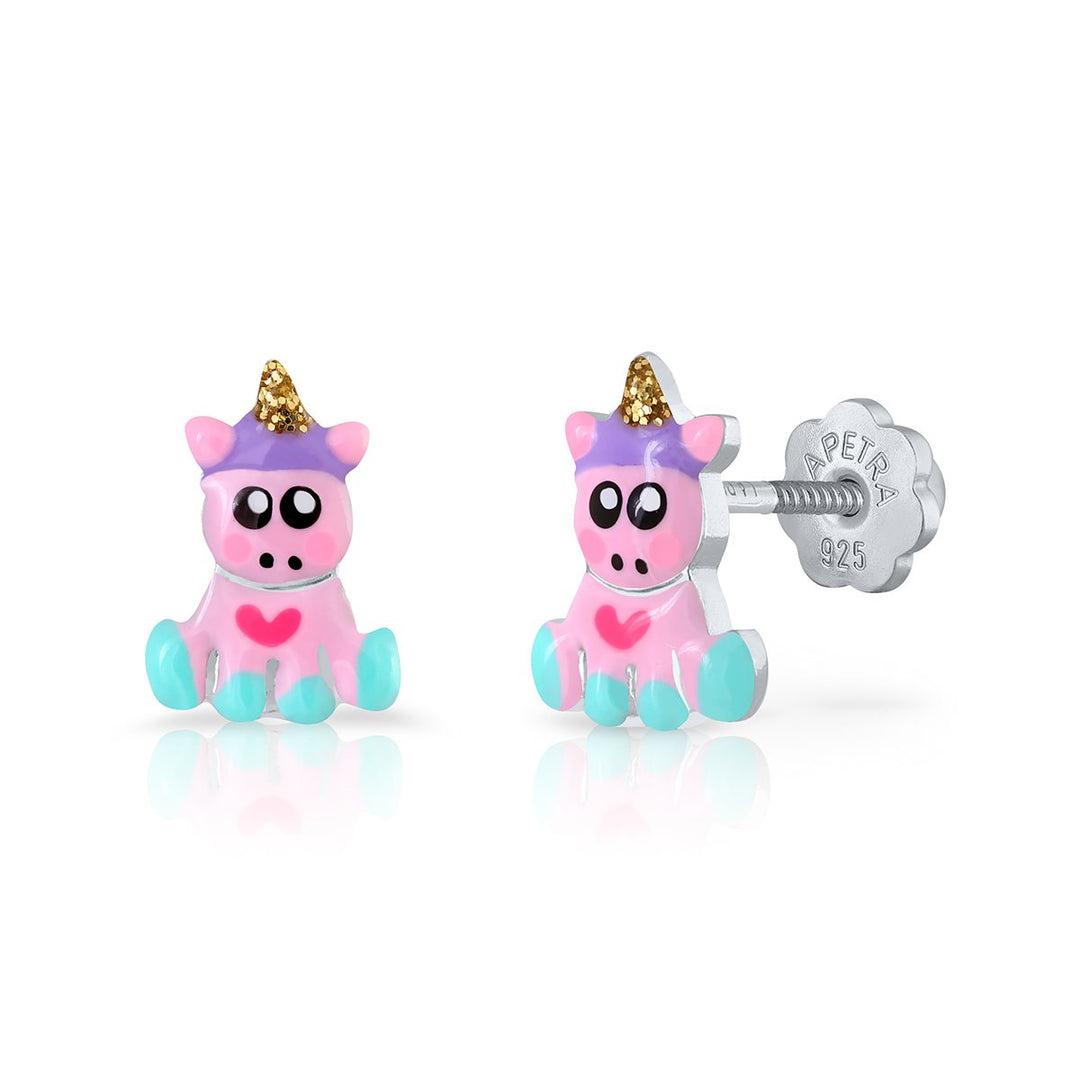Pendientes Unicornio Petrasus Baby Rosca LILA