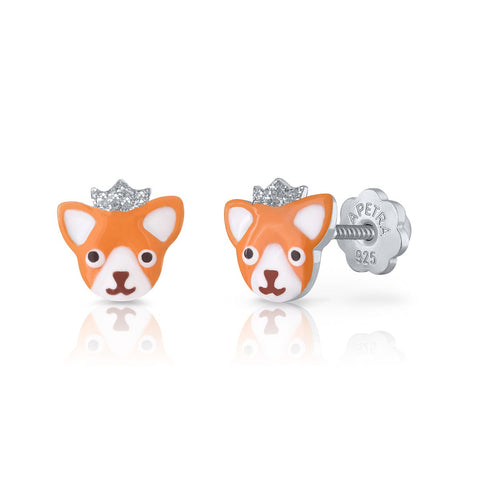 Enchanted Chihuahua Pia Enamel Earrings