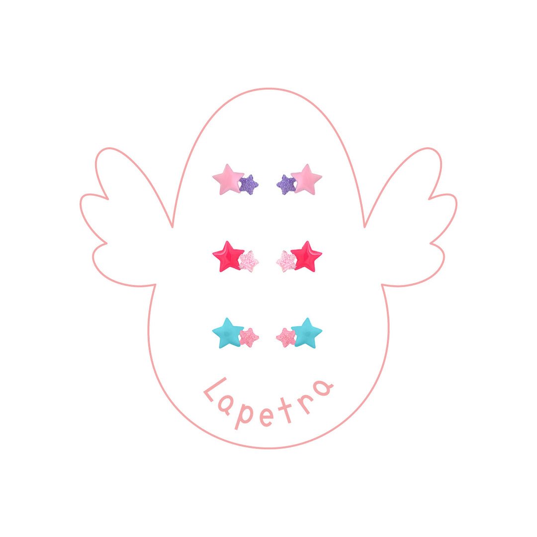 Pendientes Estrella Doble rosca