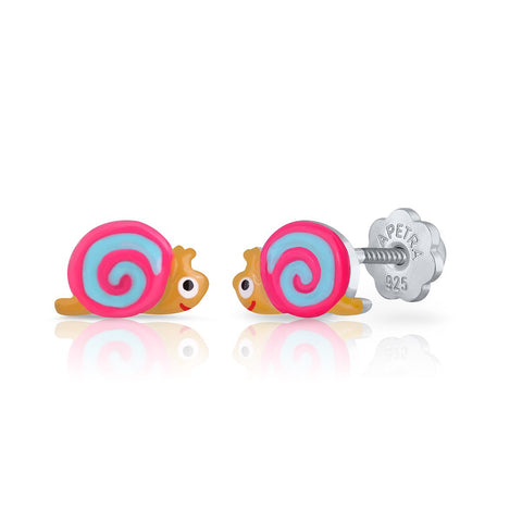 Snail Enamel Earrings