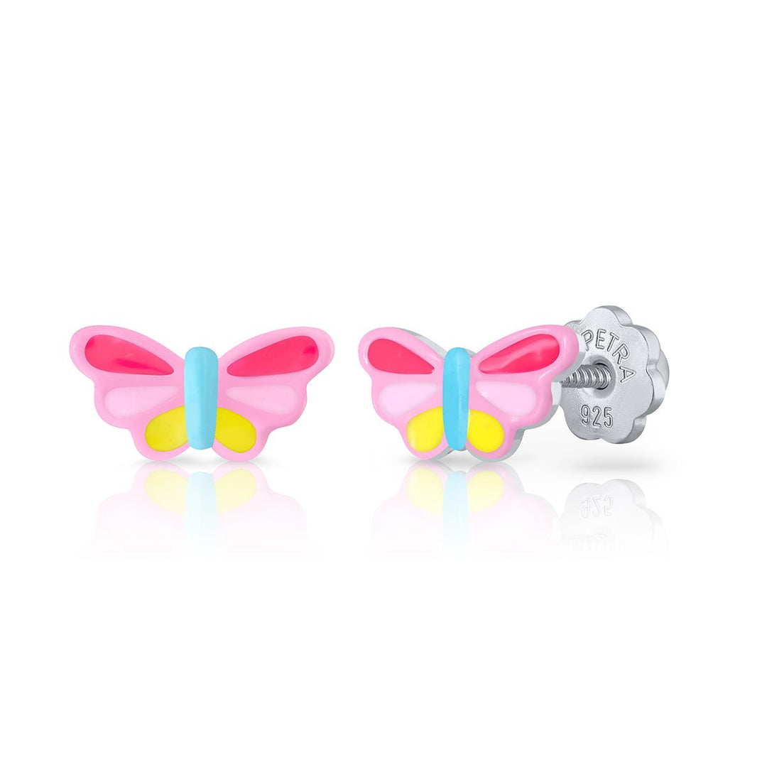 Pendientes Mariposa rosca