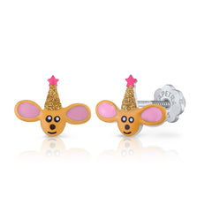 Fairy Mouse Enamel Earrings