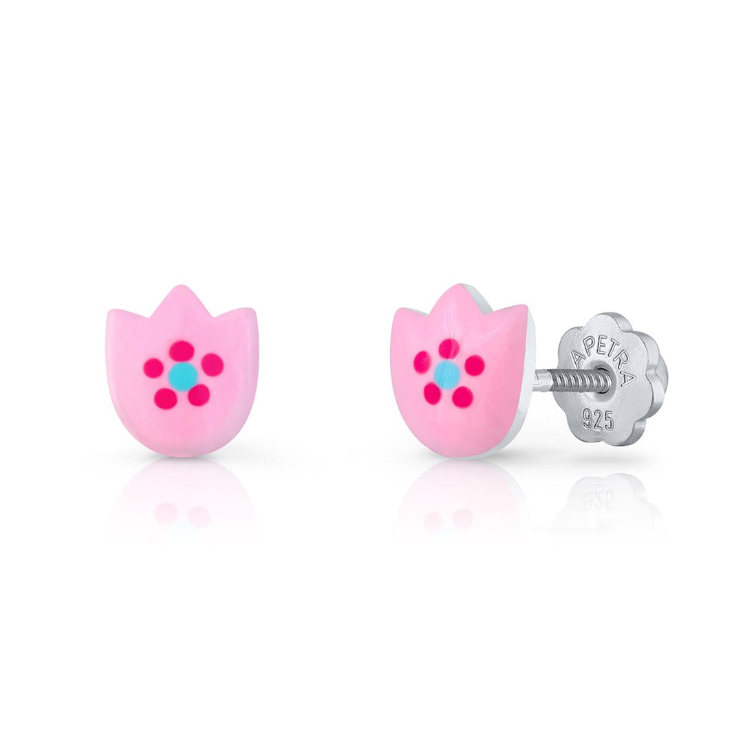 Pendiente Tulipán Rosa