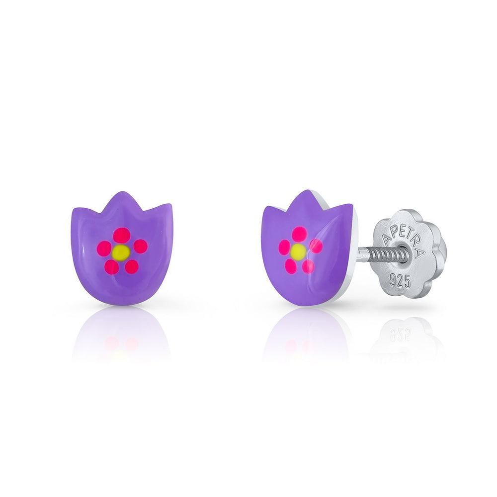 Pendiente Tulipán Lila