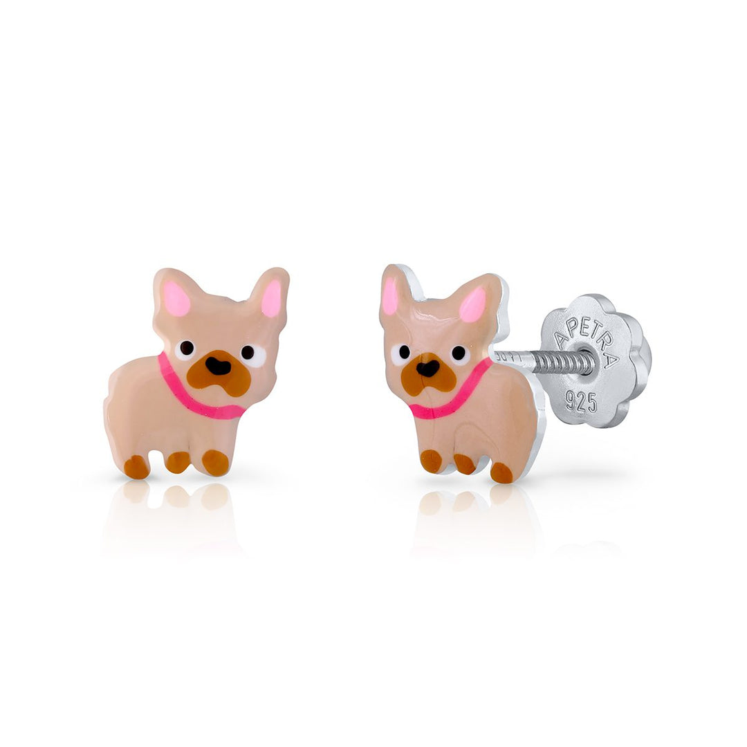 Pendiente Bulldog Baby Rosca Camel