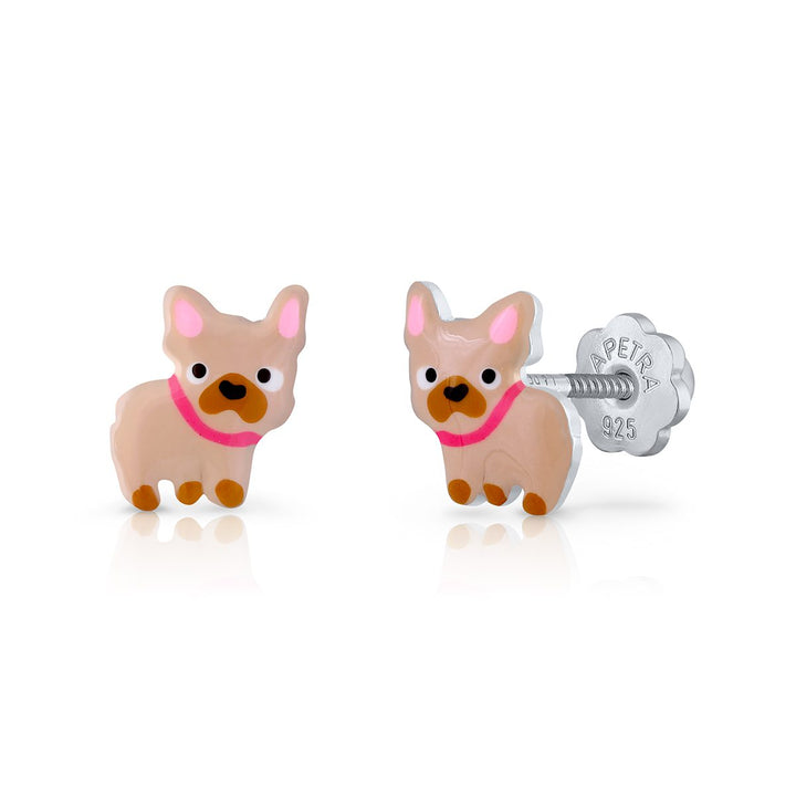 Pendiente Bulldog Baby Rosca Camel