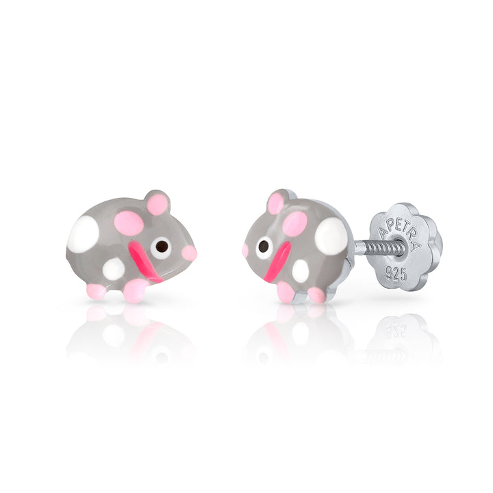 Pendientes Cobaya Cui Cui Rosca gris