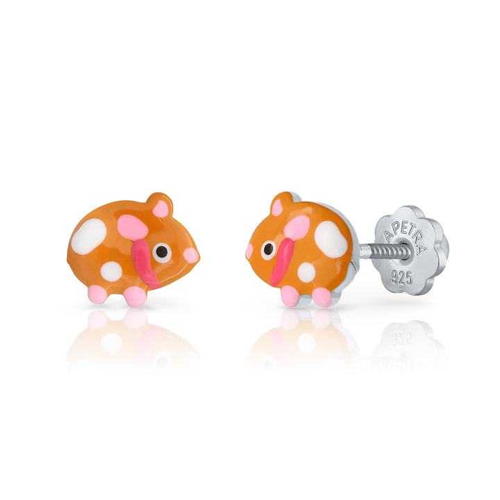 Pendientes Cobaya Cui Cui Rosca Marron 