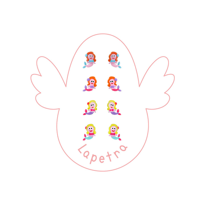 Pendientes Sirenita Coralina rosca