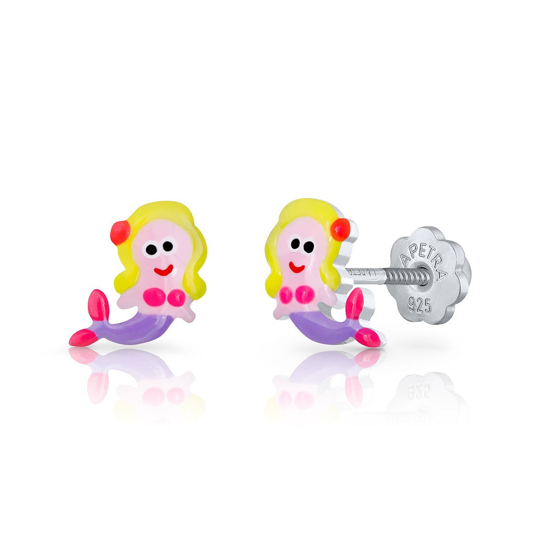 Pendientes Sirenita Coralina rosca
