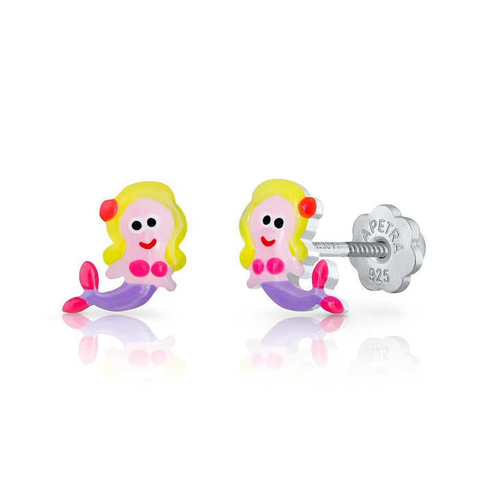 Pendientes Sirenita Coralina rosca