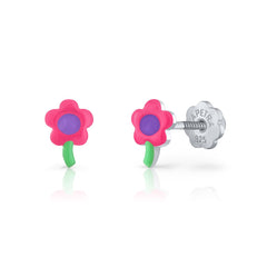 Pendientes Flor Mini rosca