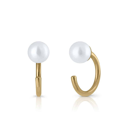 Golden Pearl Mini Hoop