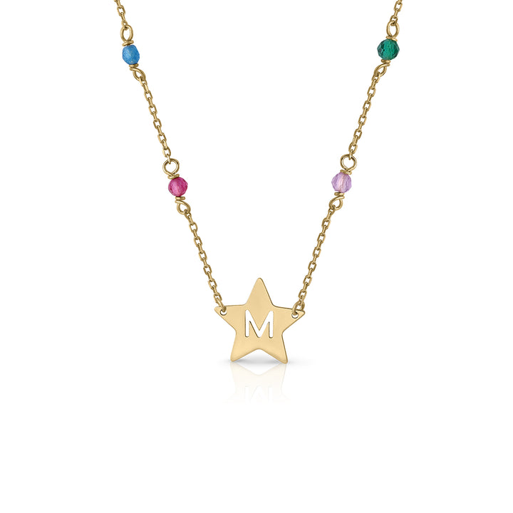 Collar oro estrella inicial
