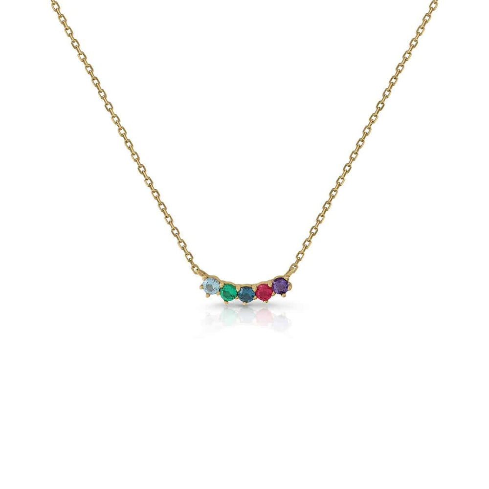 5 Topaz Golden Necklace