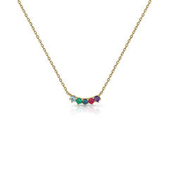 Collar oro 5 garras topacios