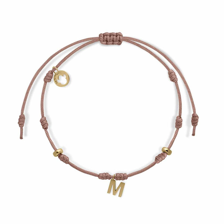 Pulsera Oro Macramé Franciscano inicial