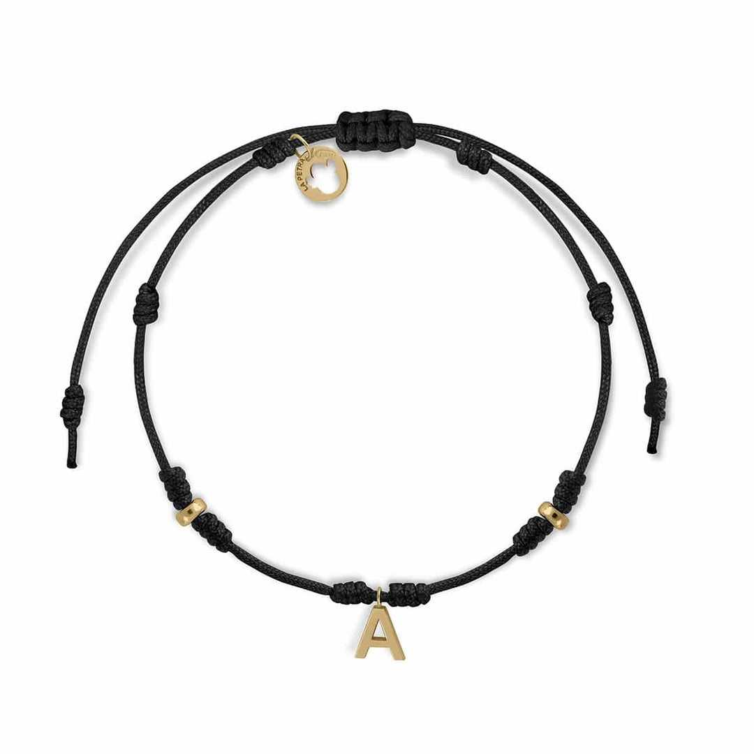Pulsera Macramé Franciscano Oro Inicial