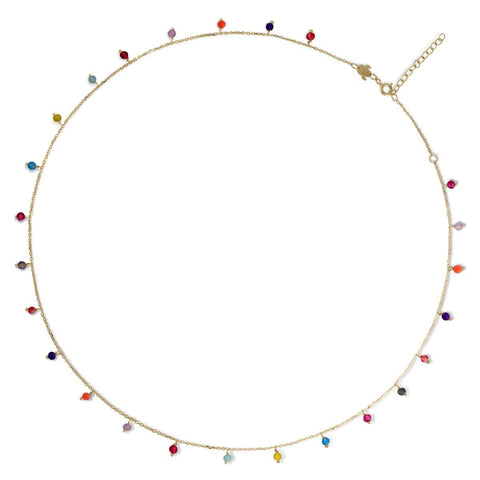 Golden 25 Stones/Pearls Necklace