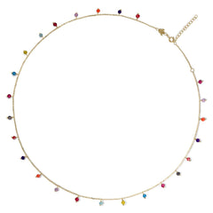 Golden 25 Stones/Pearls Necklace