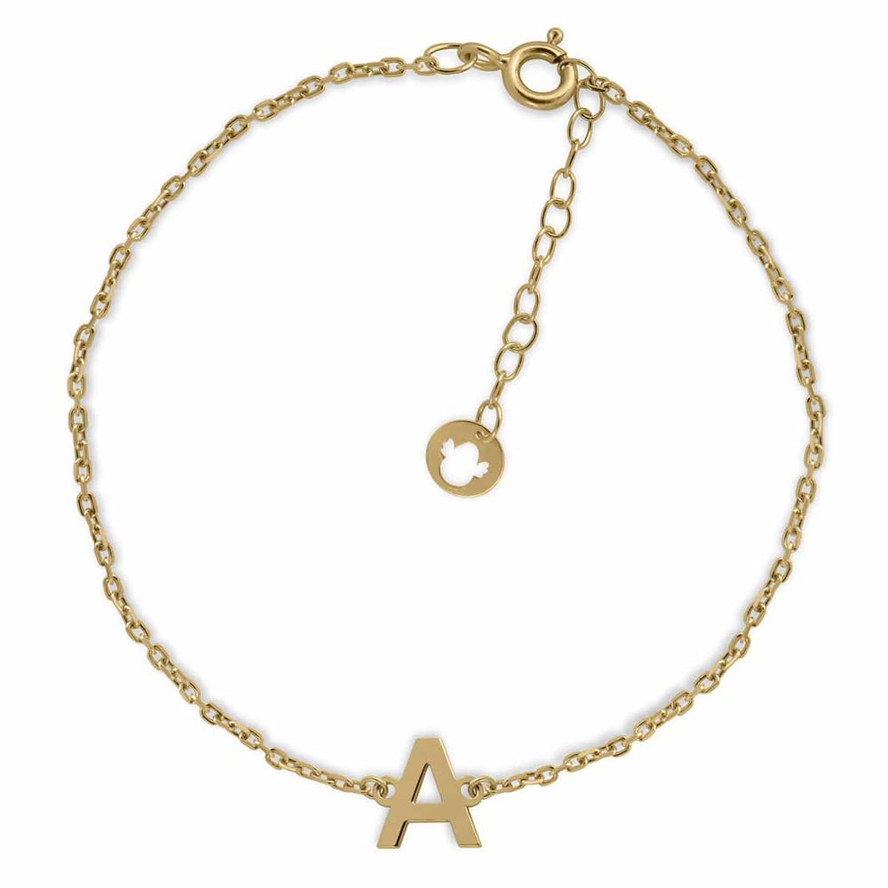 Pulseira de Ouro com inicial