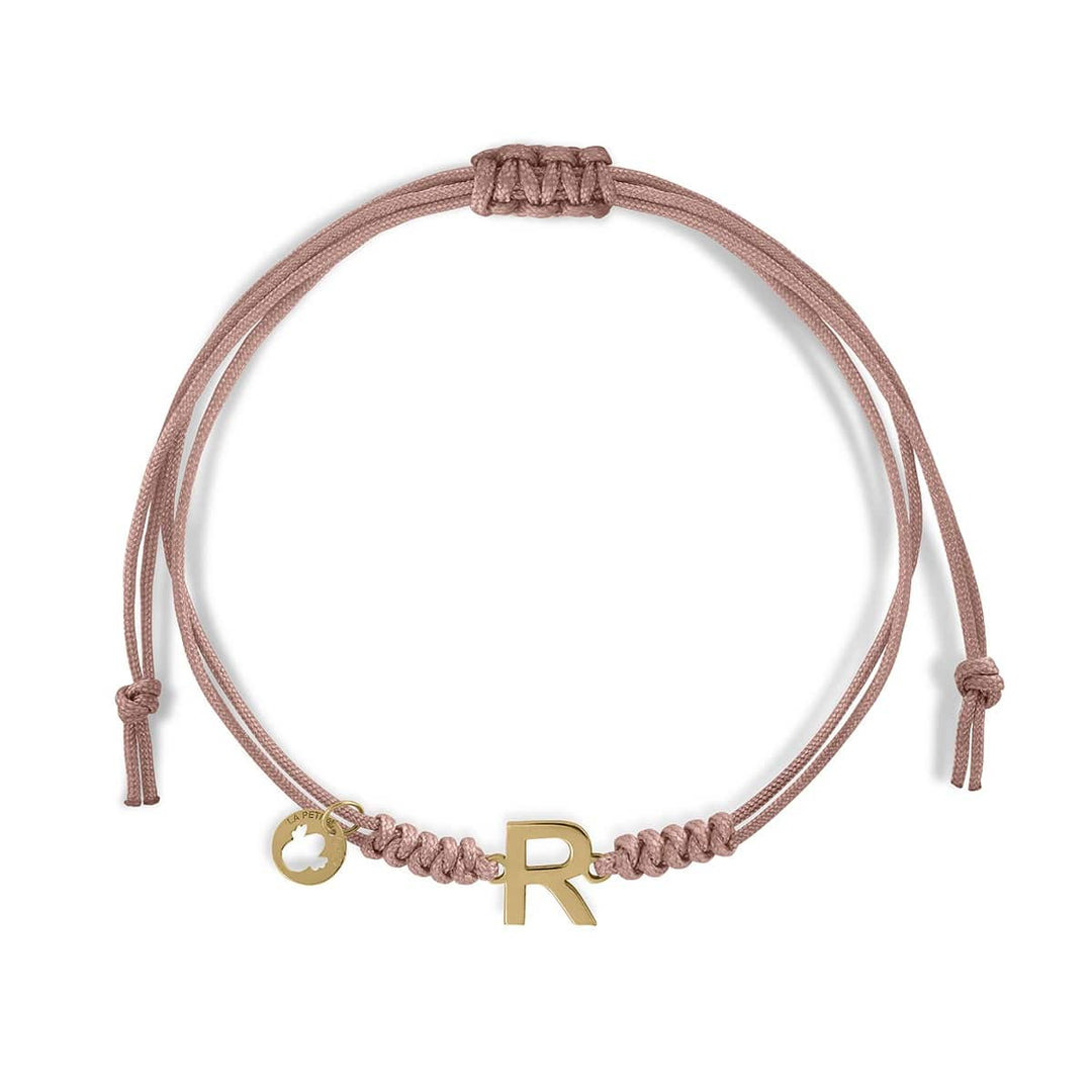 Pulsera Macramé Oro Inicial