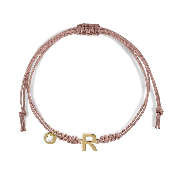 Pulsera Macramé Oro Inicial