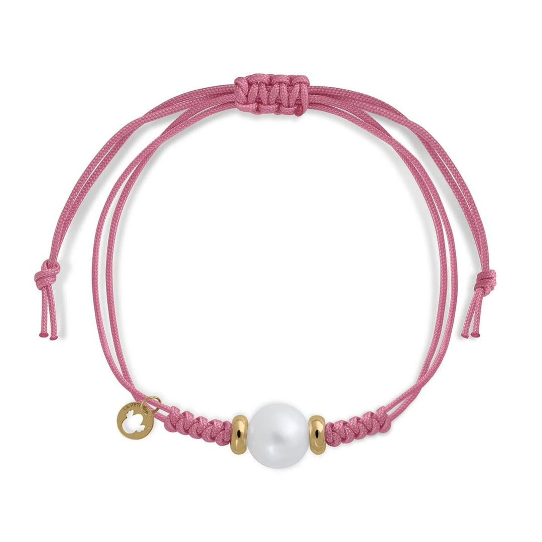 Pulsera Macramé Oro Perla