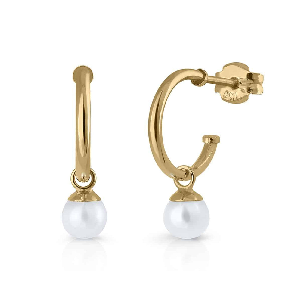 Golden Pearl Hoop