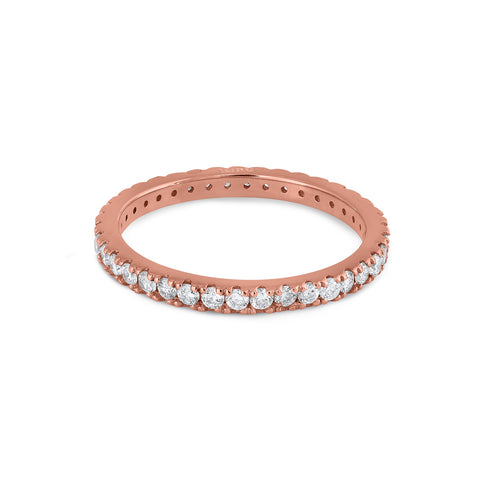 Alianza oro rosa diamantes infinita