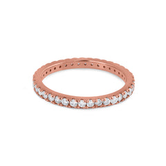 Alianza oro rosa diamantes infinita