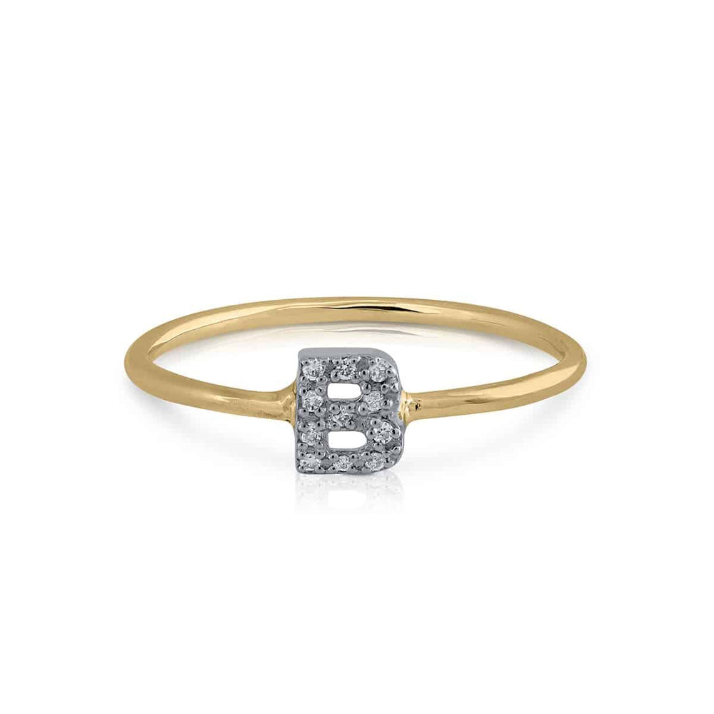 Prime Collection Diamonds Initial B Ring